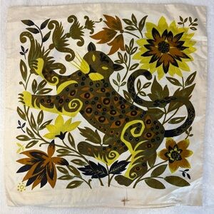 Vintage Jim Thompson Cheetah Jungle Print Pillowcase Decor 100% Silk Cover Sham